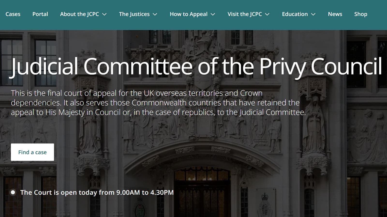 Gratis visa application process for parties attending the Judicial Committee of the Privy Council in London announced 