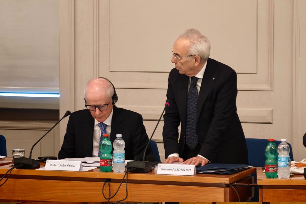 The President of the Italian Court, Giovanni Amoroso, welcomed the President of the UK Supreme Court, Lord Reed.