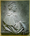 Queen Elizabeth II bas-relief sculpture