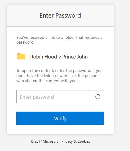 Password screenshot